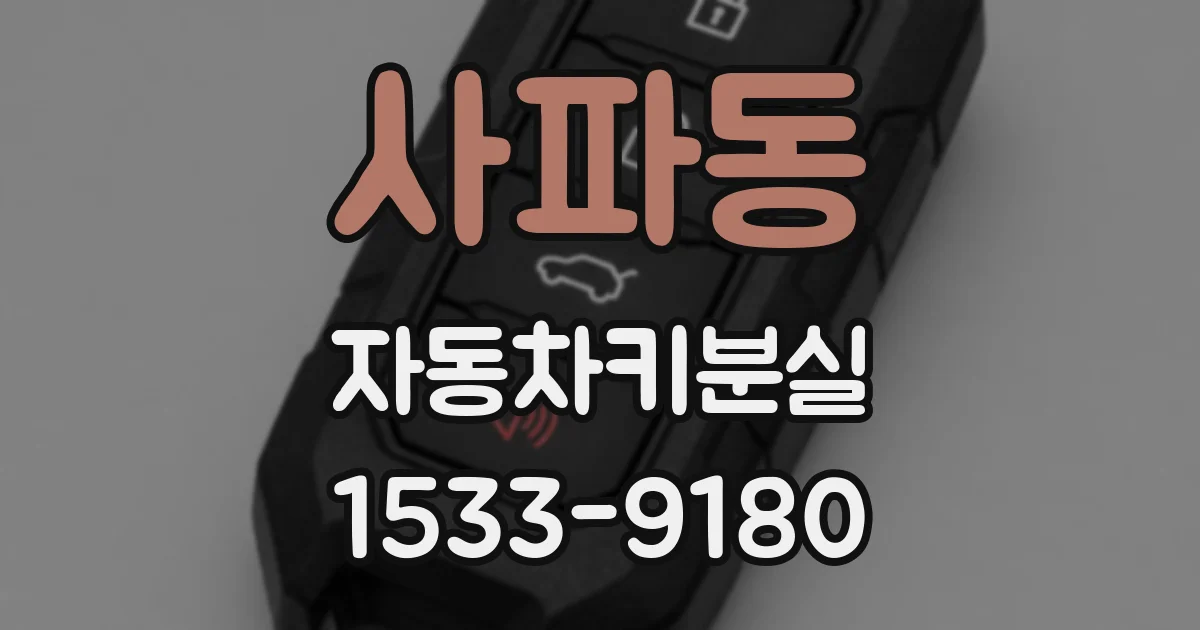 사파동 자동차키분실