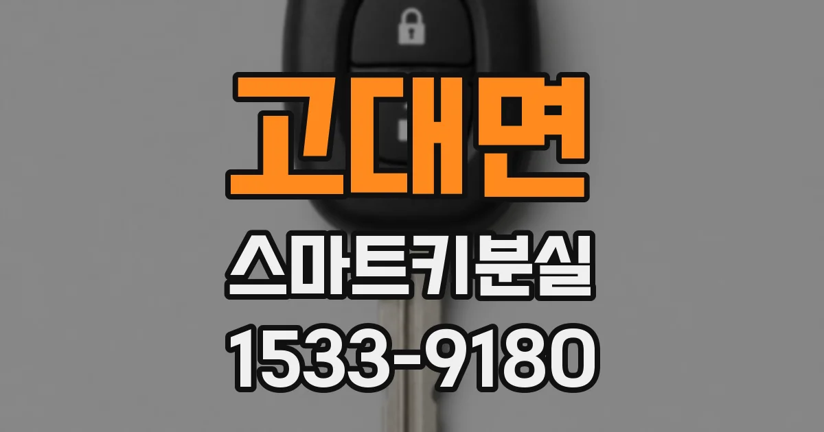고대면 스마트키분실