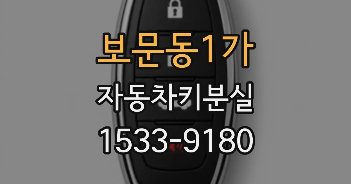 보문동1가 자동차키분실