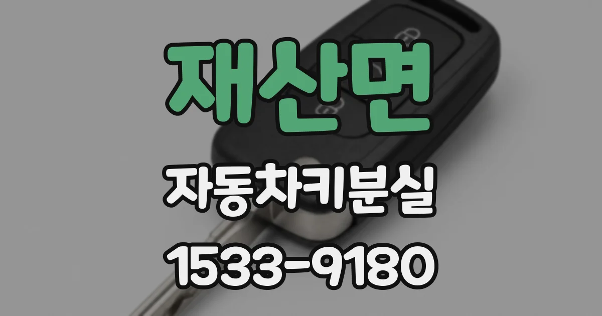 재산면 자동차키분실