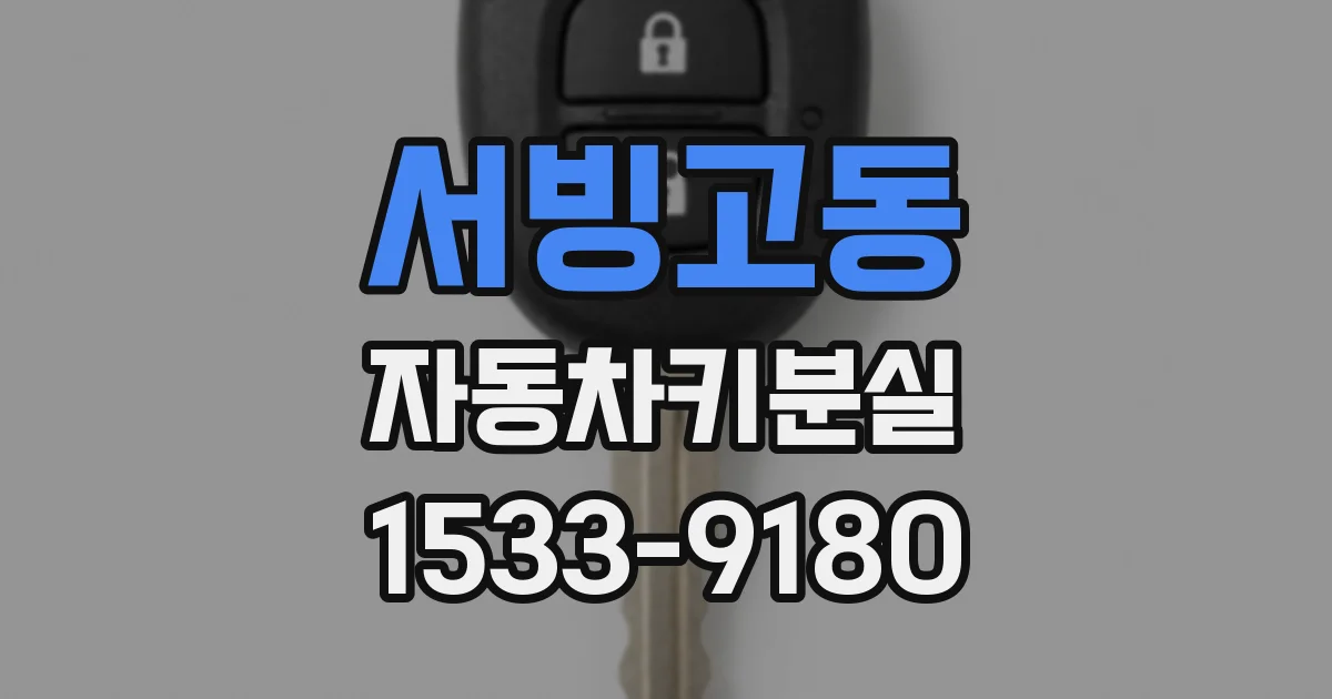 서빙고동 자동차키분실