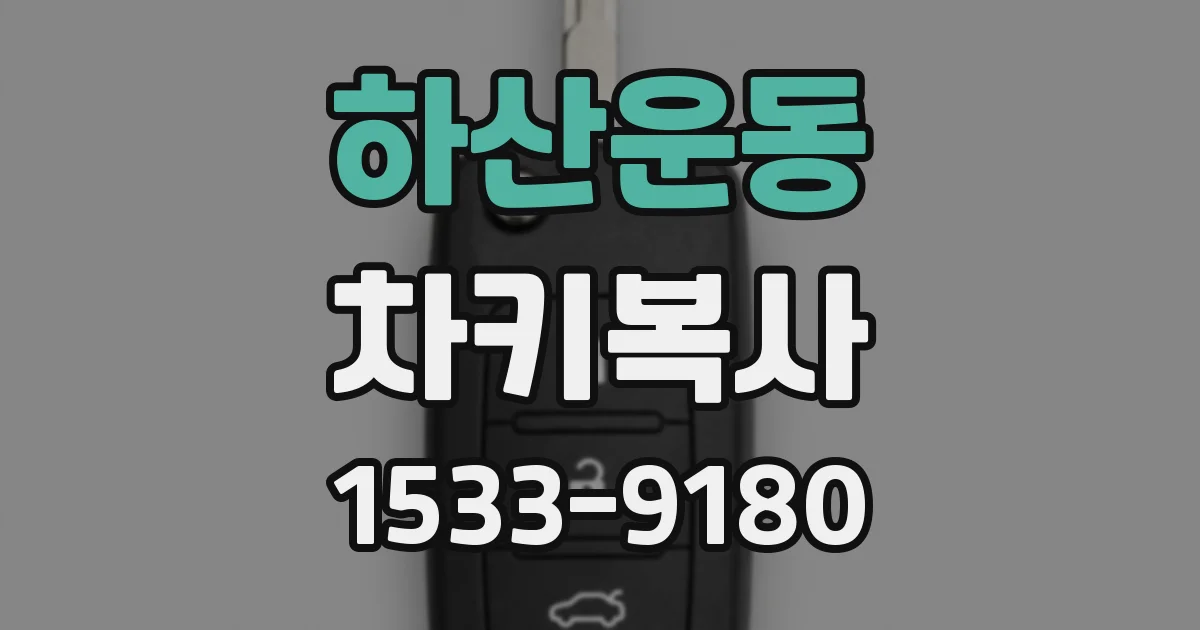하산운동 차키복사