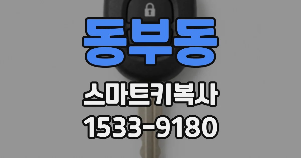 동부동 스마트키복사