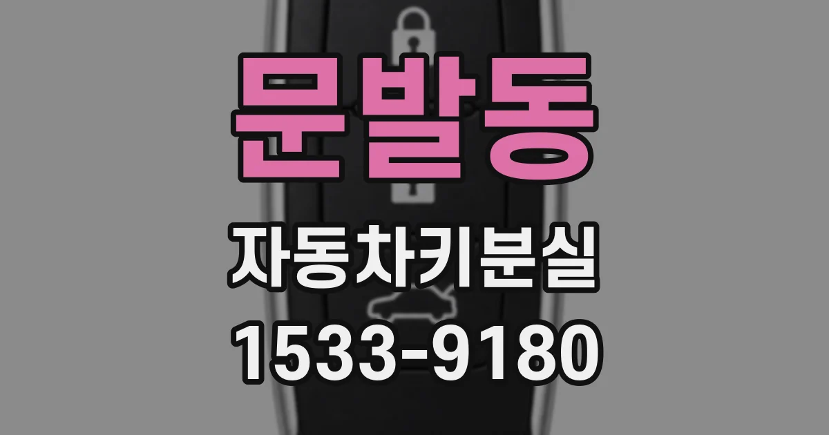 문발동 자동차키분실