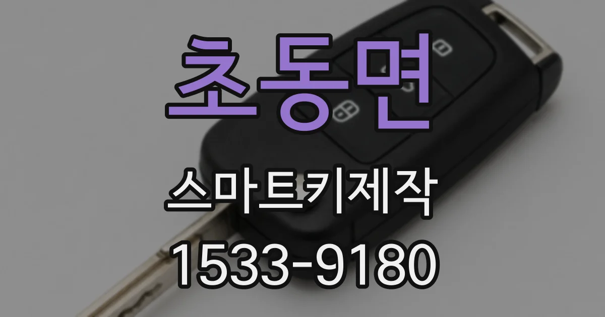 초동면 스마트키제작