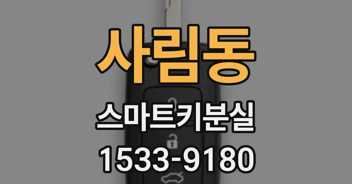 사림동 스마트키분실