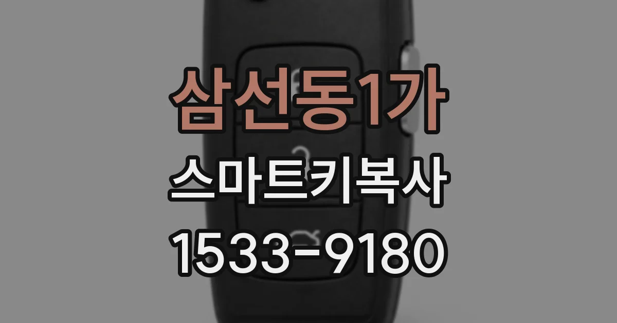 삼선동1가 스마트키복사