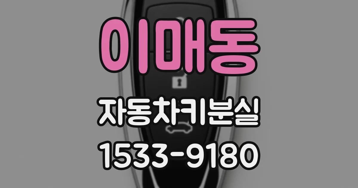이매동 자동차키분실