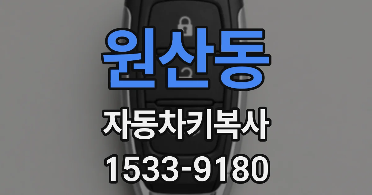 원산동 자동차키복사