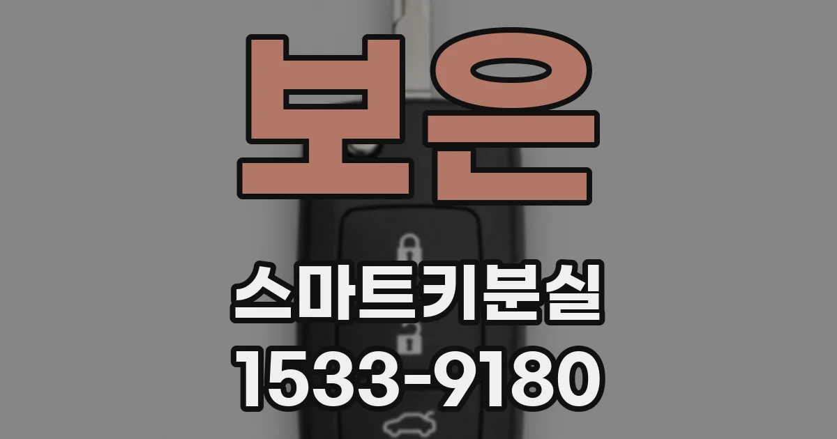 보은 스마트키분실