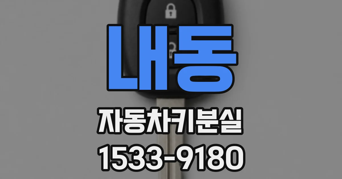 내동 자동차키분실