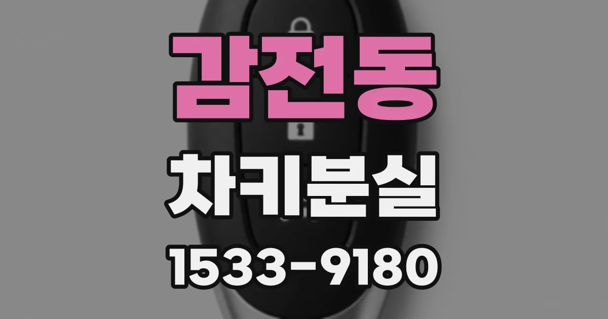 감전동 차키분실