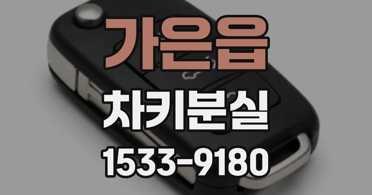 가은읍 차키분실