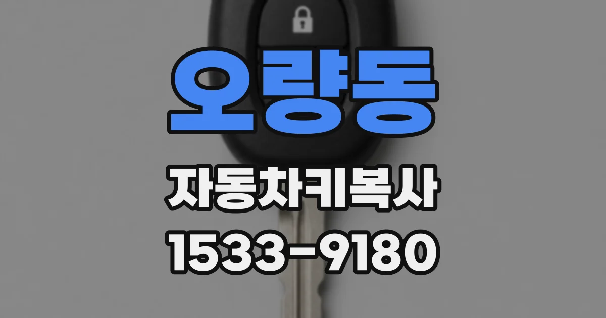 오량동 자동차키복사