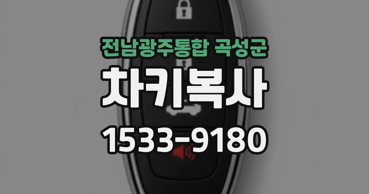 전남광주통합 곡성군 차키복사