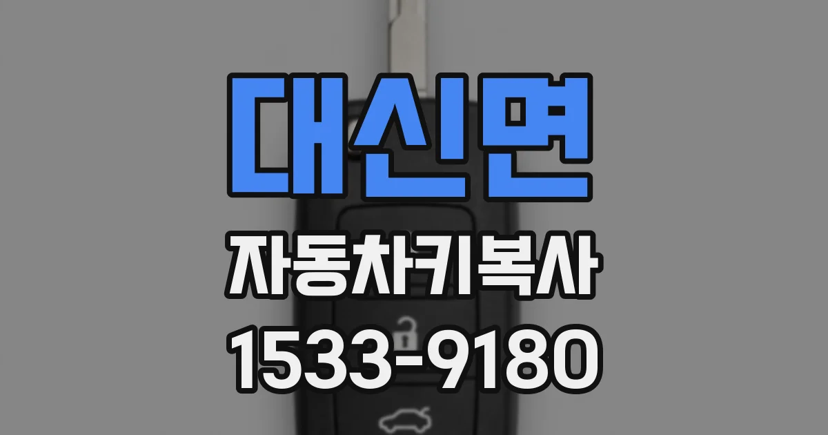 대신면 자동차키복사