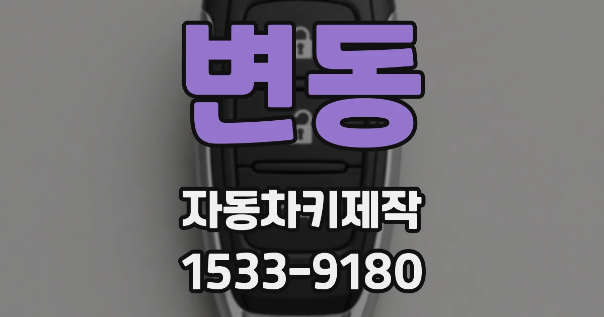 변동 자동차키제작