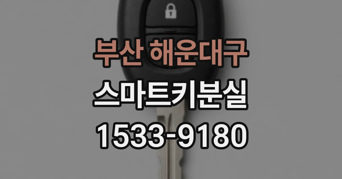 부산 해운대구 스마트키분실