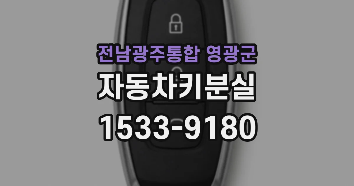 전남광주통합 영광군 자동차키분실