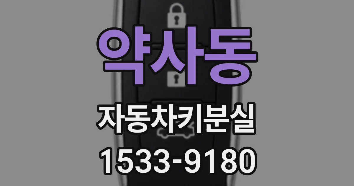 약사동 자동차키분실