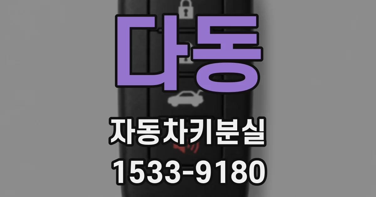 다동 자동차키분실