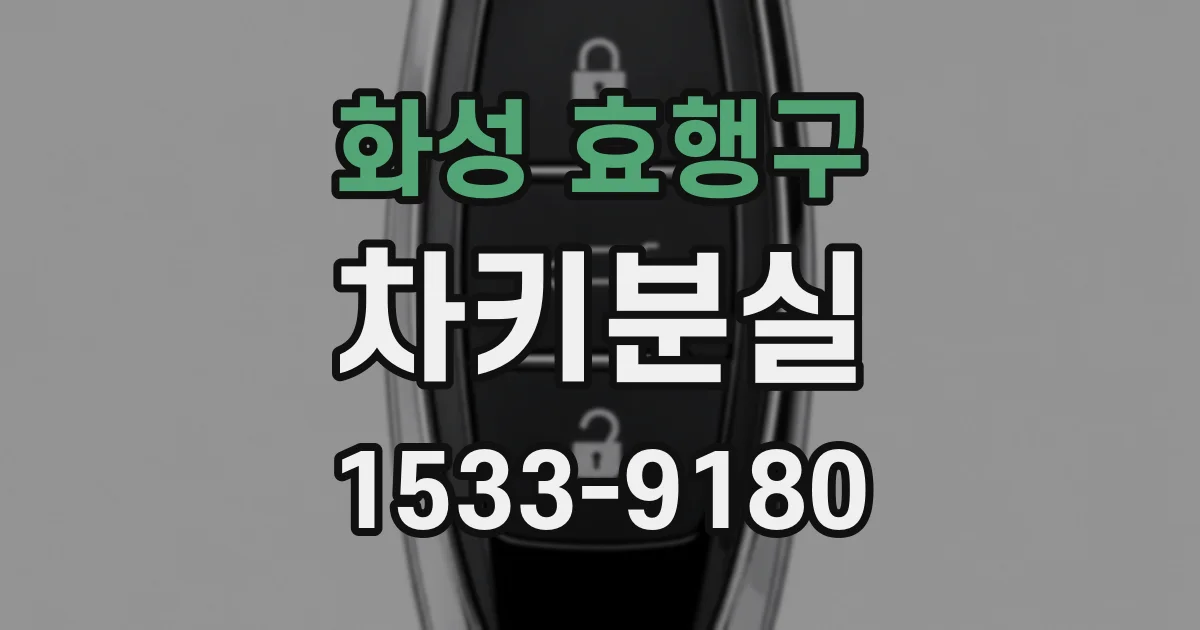 화성 효행구 차키분실