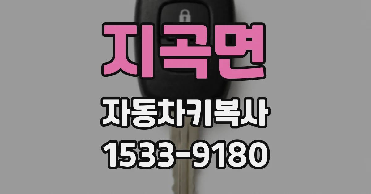 지곡면 자동차키복사