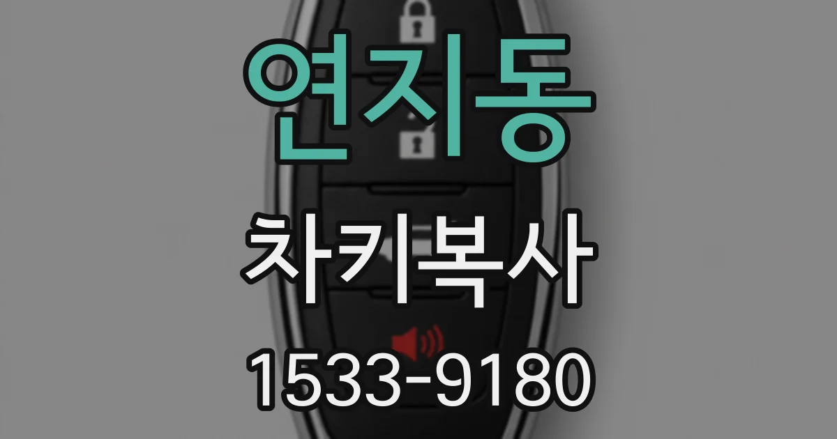 연지동 차키복사