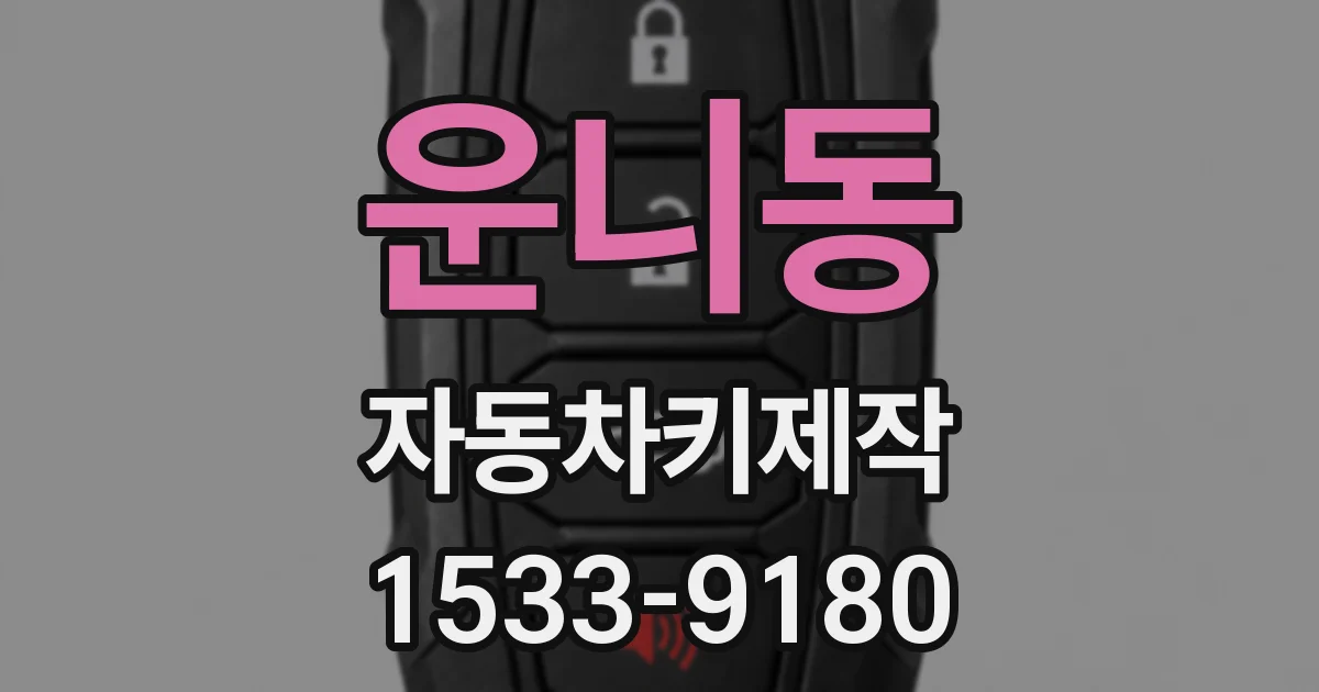 운니동 자동차키제작