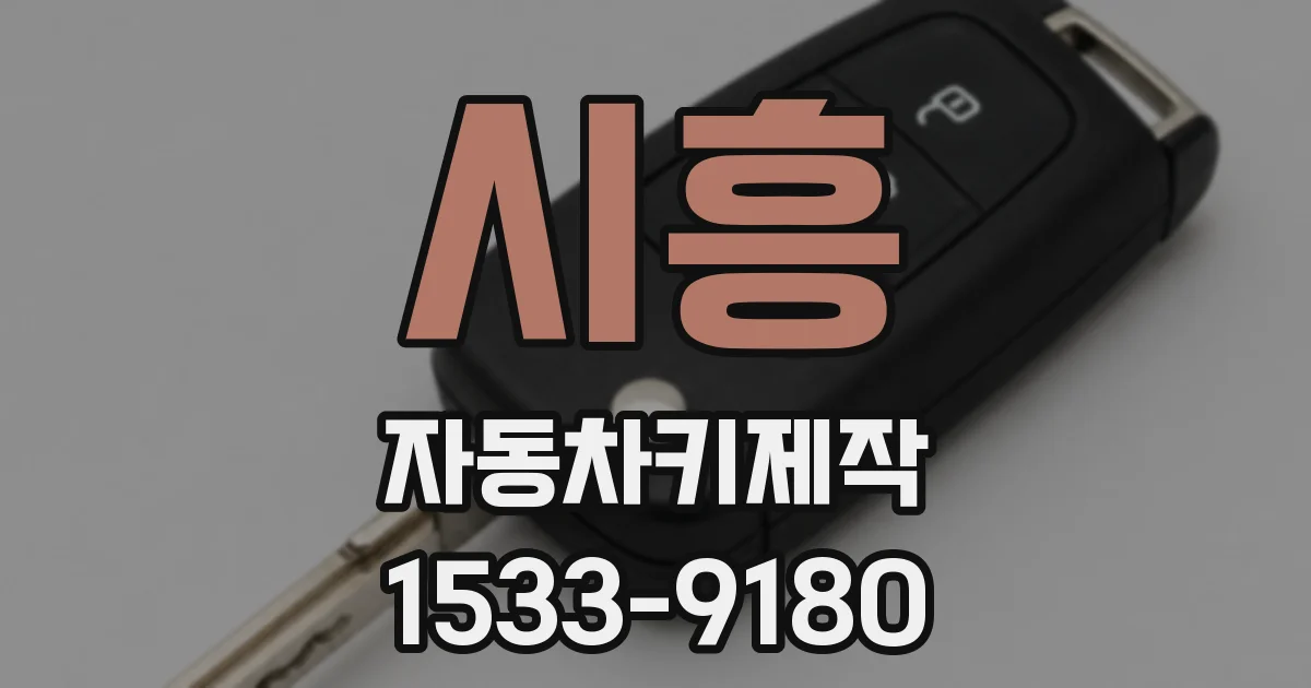 시흥 자동차키제작
