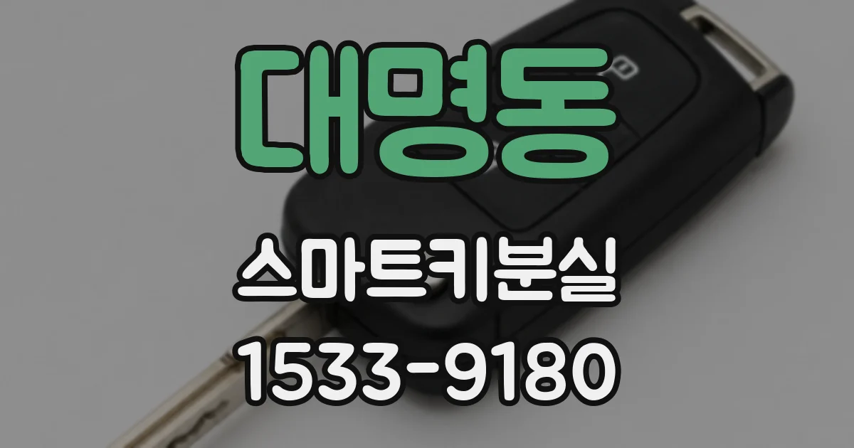 대명동 스마트키분실