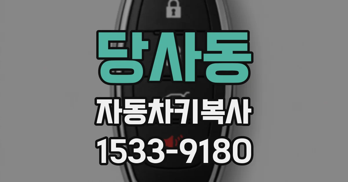 당사동 자동차키복사
