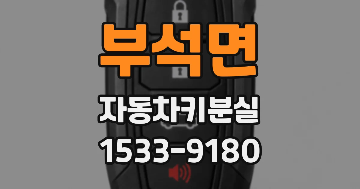부석면 자동차키분실