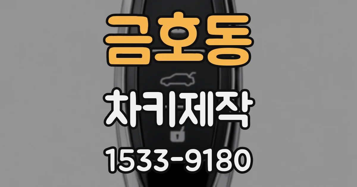금호동 차키제작
