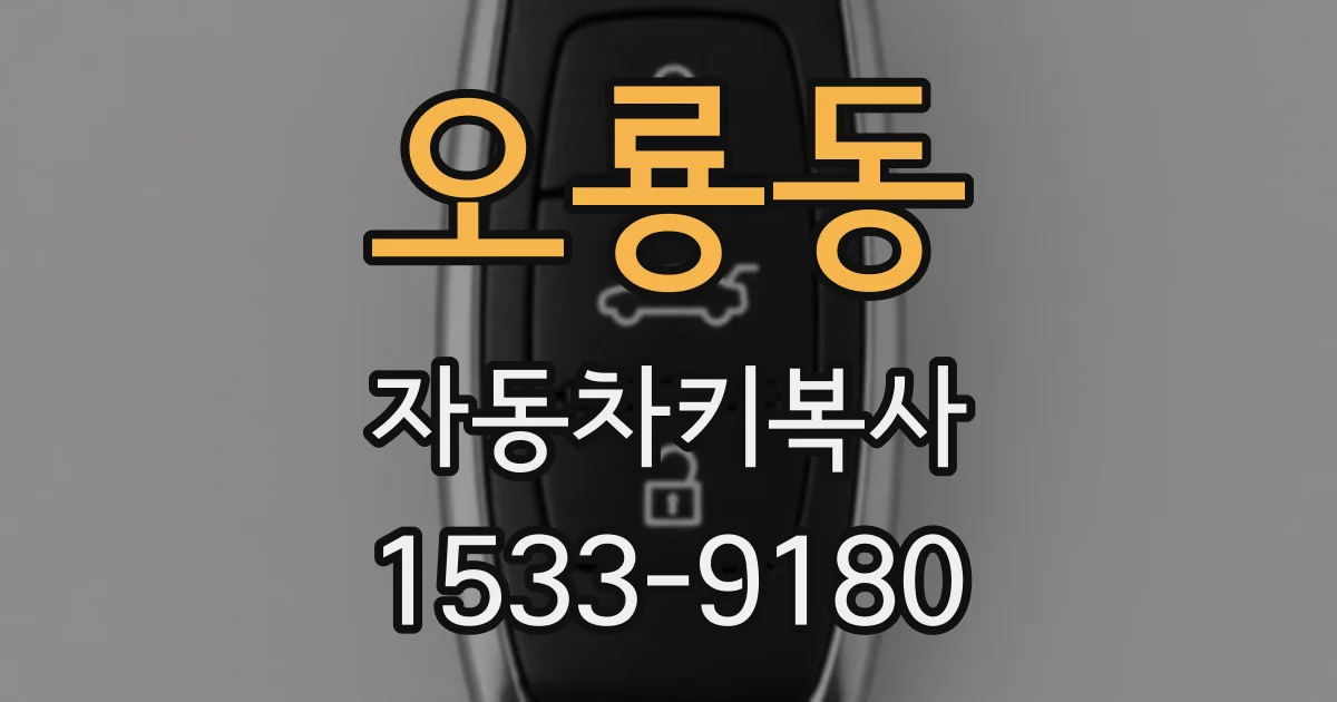 오룡동 자동차키복사
