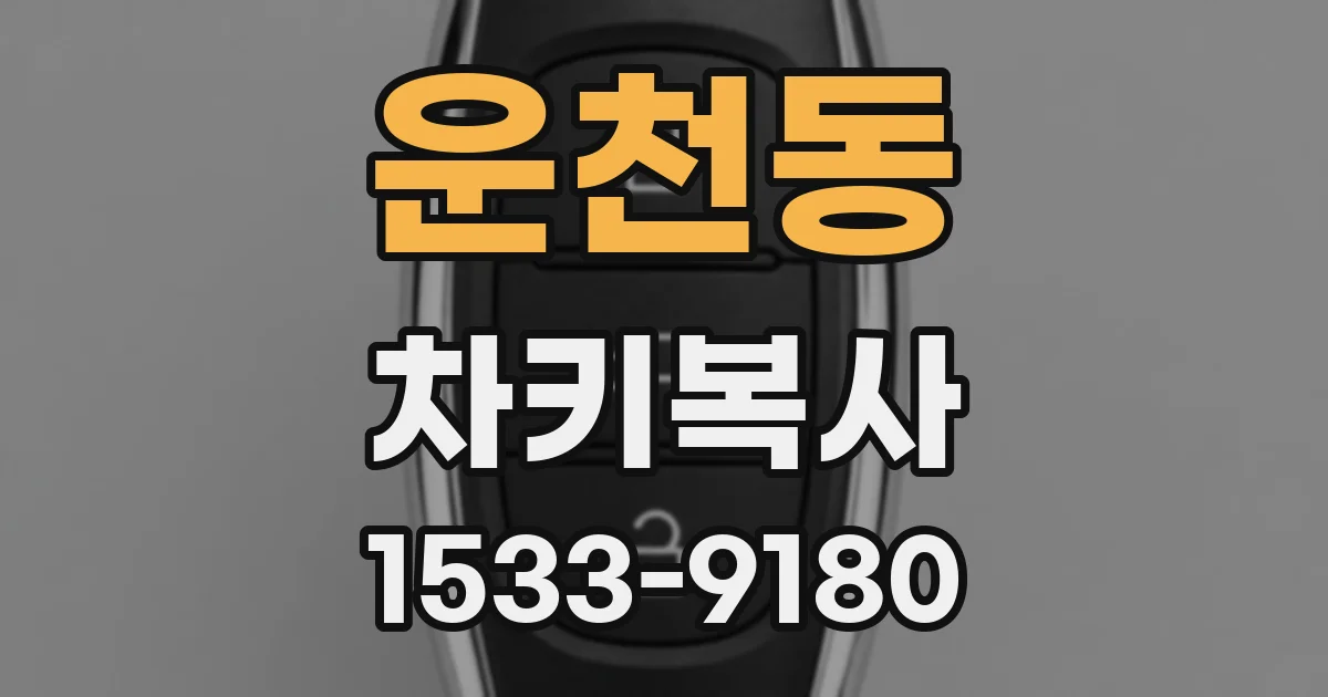 운천동 차키복사