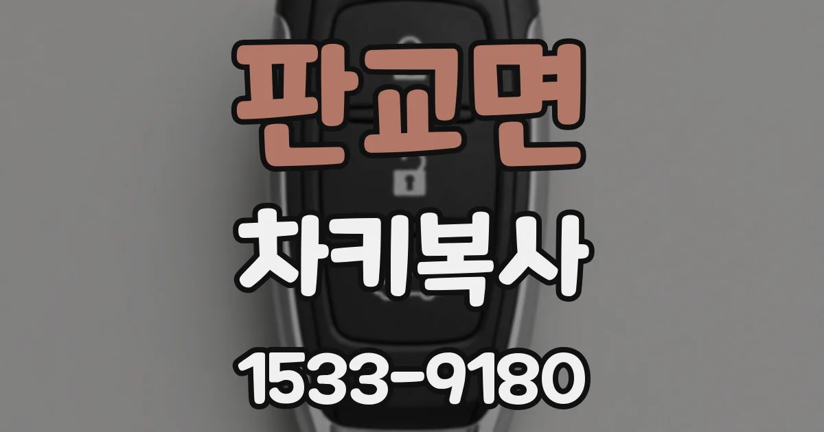 판교면 차키복사