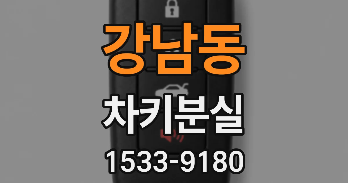 강남동 차키분실