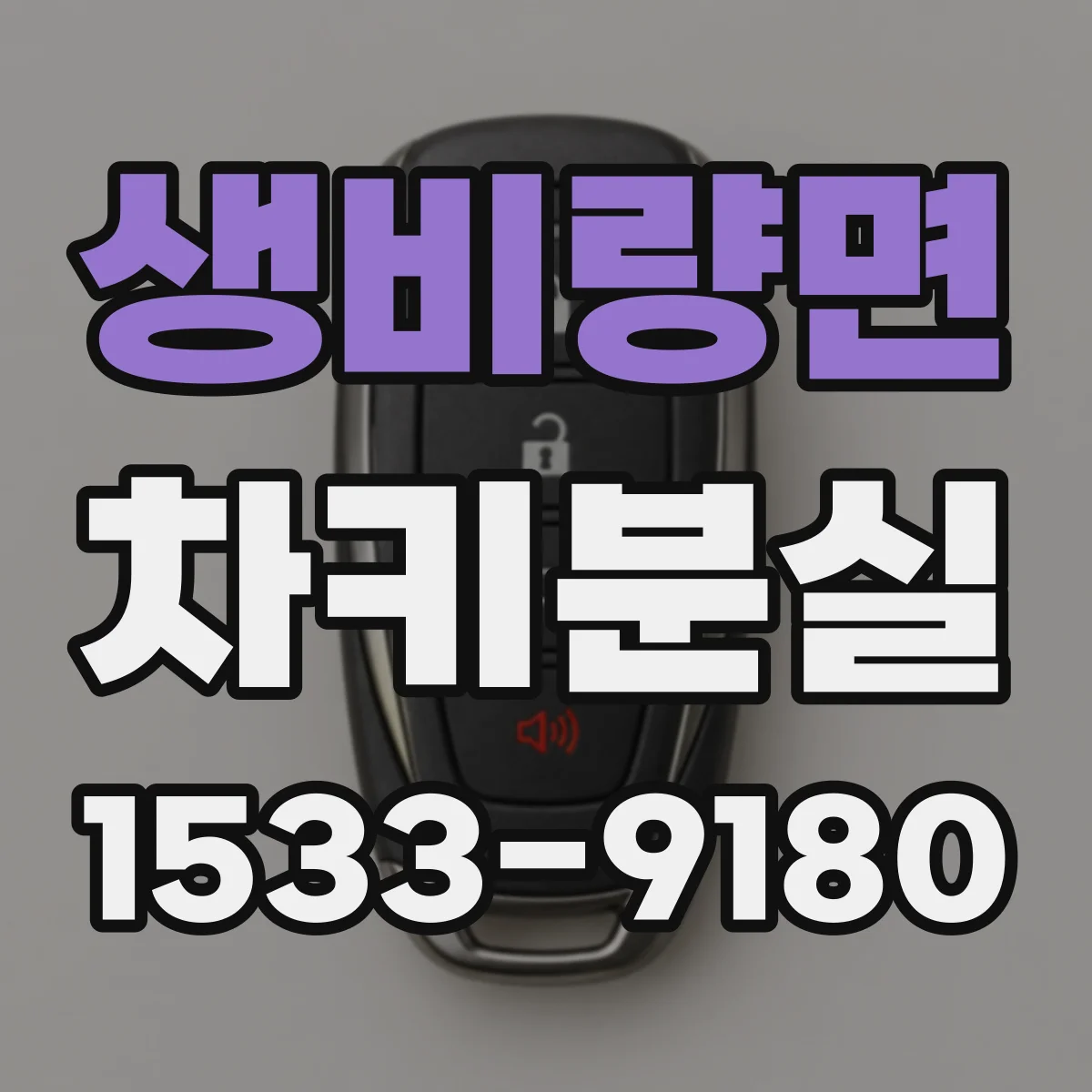 생비량면 차키분실