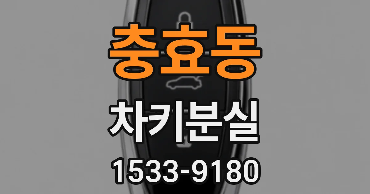 충효동 차키분실