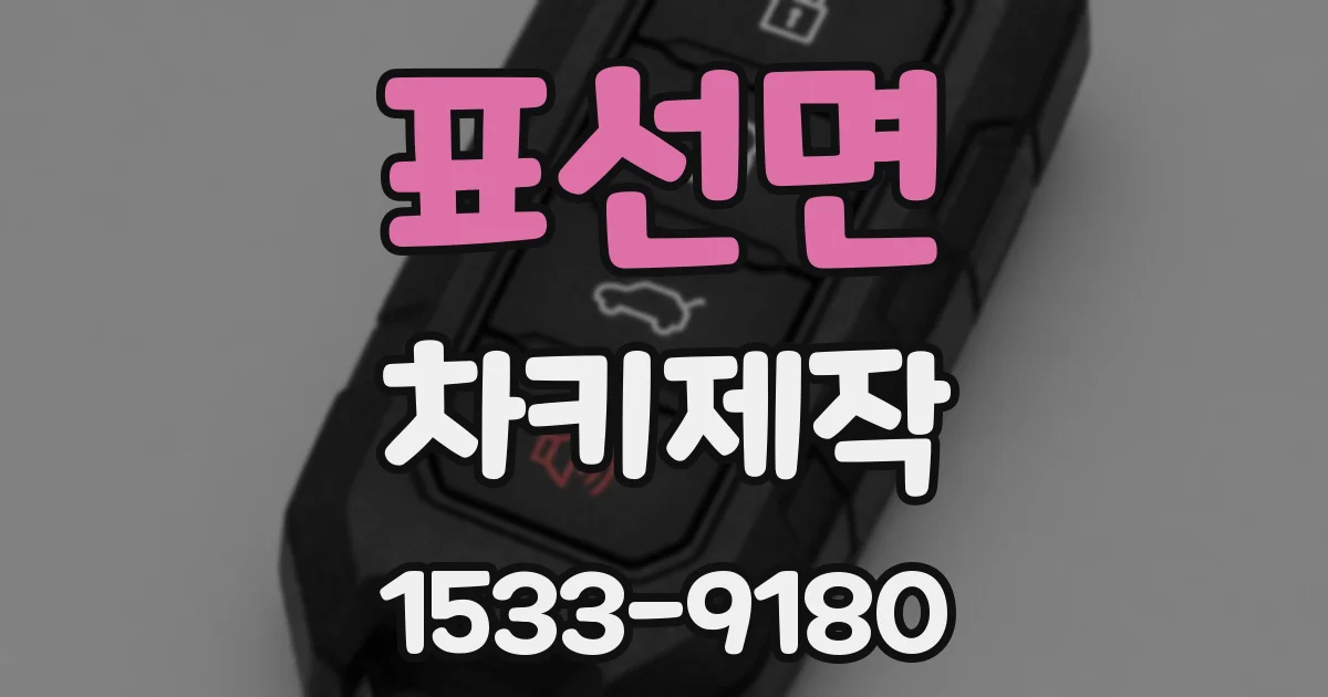 표선면 차키제작
