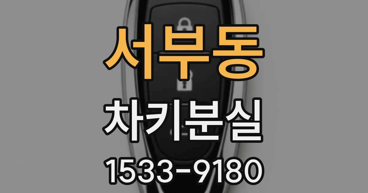 서부동 차키분실