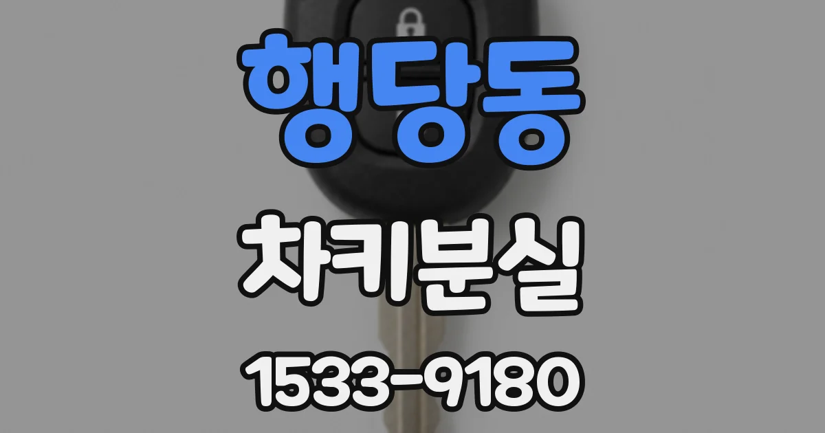 행당동 차키분실