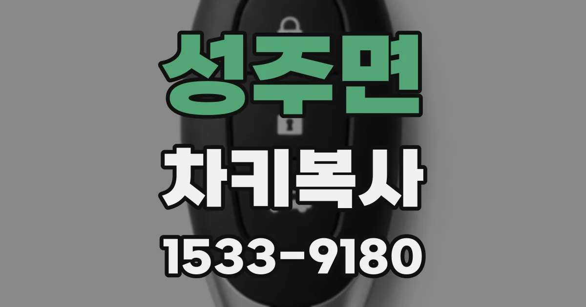 성주면 차키복사
