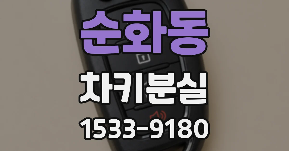 순화동 차키분실