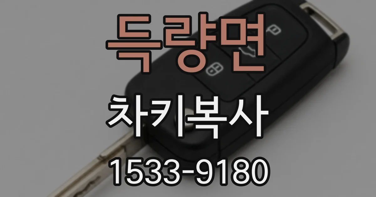 득량면 차키복사