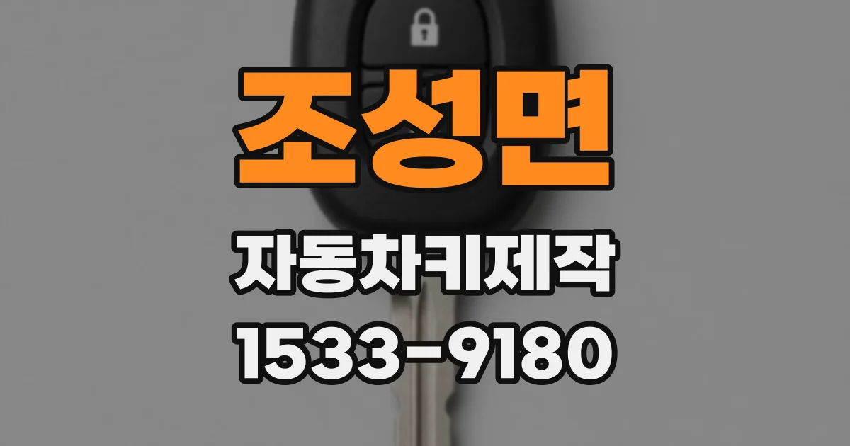 조성면 자동차키제작