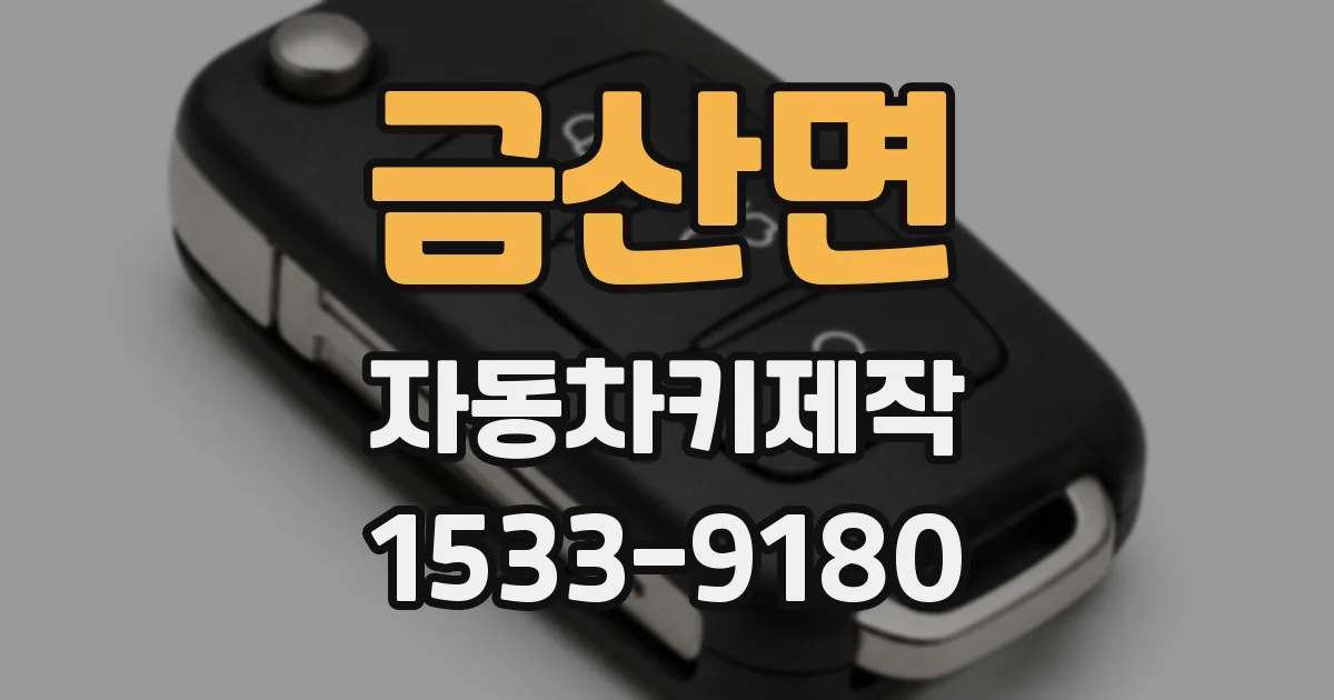 금산면 자동차키제작