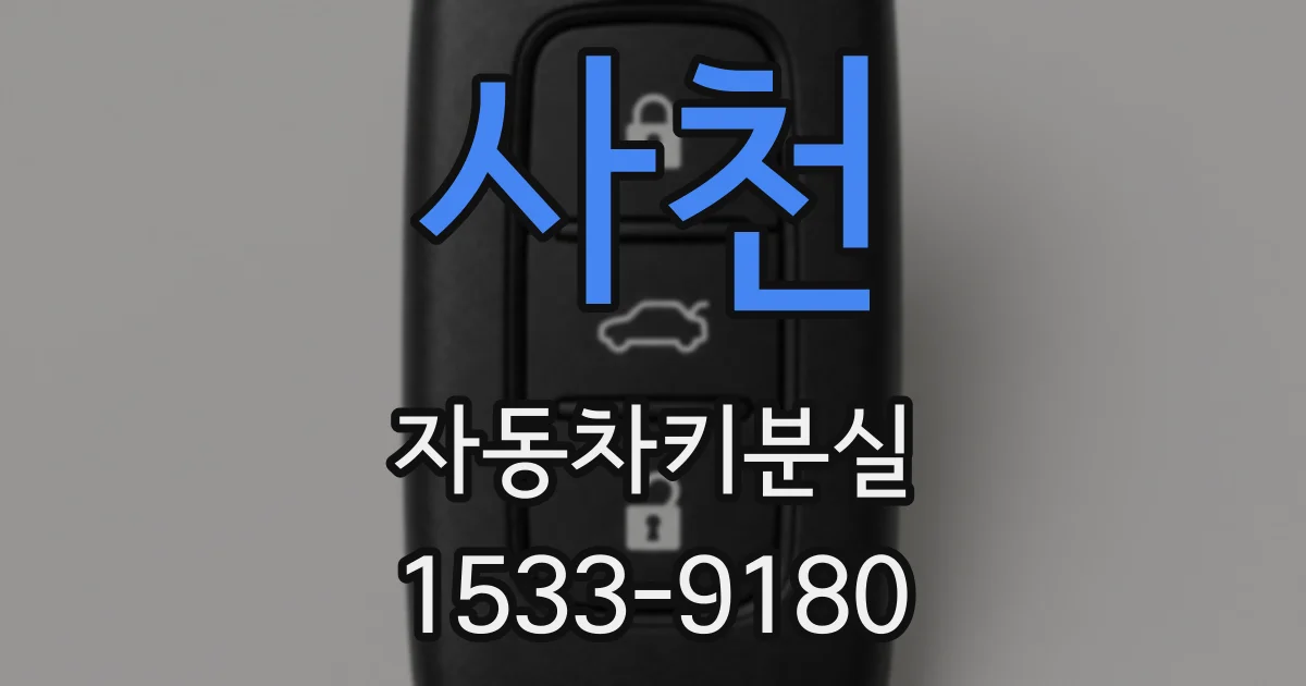 사천 자동차키분실