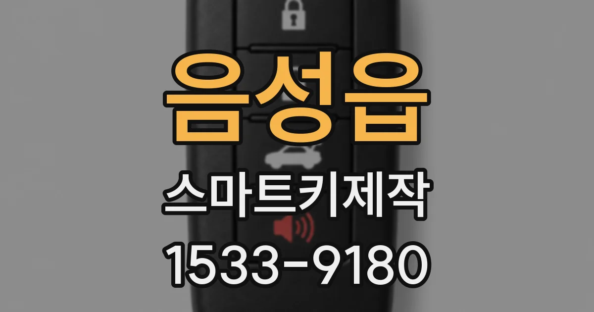 음성읍 스마트키제작